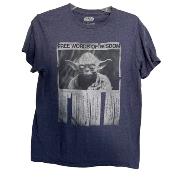 ⭐️ 3/$25 ⭐️ Star Wars Free Words of Wisdom Yoda T-Shirt Size S - Picture 1 of 6
